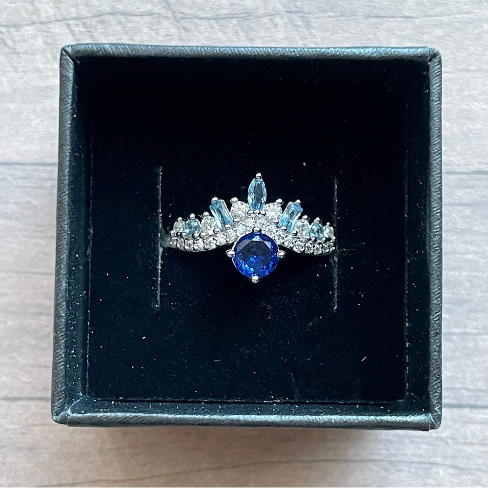 Bomb Party OG Ring “Classically Yours” in Burma Blur and Blue Zircon Spinel